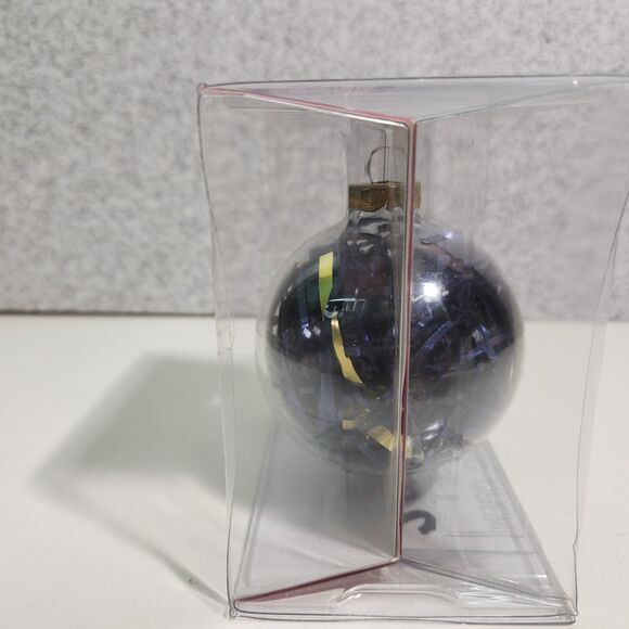 Vtg. Los Angeles Rams Christmas Ornament Football NFL 2003 Glass In Box - Picture 5 of 7